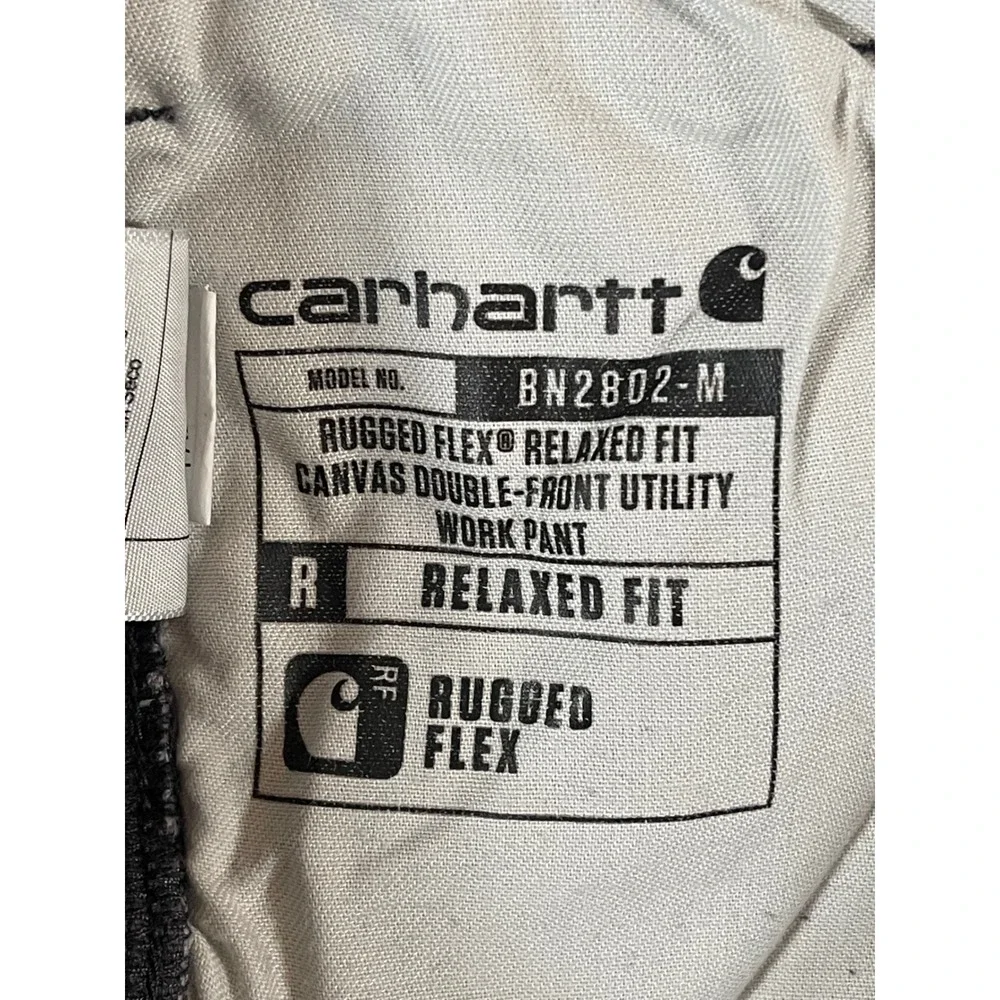 Carhartt Rugged Flex Relaxed Fit Canvas Double-Front Utility Work Pants 34x32